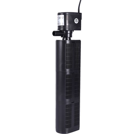 Filtre Aquarium Submersible Multifonction 25W ABS Noir avec Pompe et Aération Intégrée (1/2)