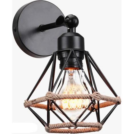 Lampe murale nordique rétro sans ampoule – applique décorative intérieure E27 pour salon et chambre