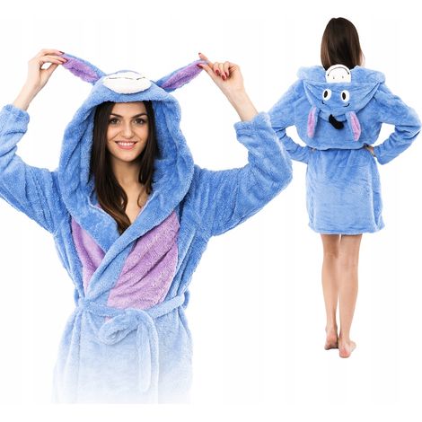 Accappatoio da donna, costume da bagno, morbido e caldo, regalo, cappuccio da asino (1/5)