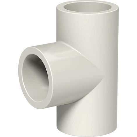 IDMAR Raccordo a T riduttore in PVC da 1" x 1" x 3/4" per impianto idrico, incollato - Acqua fredda (1/2)