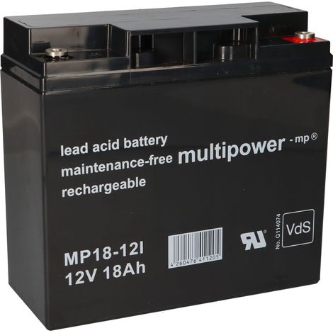 Multipower Blei-Akku MP18-12I Pb 12V 18Ah VdS, M5