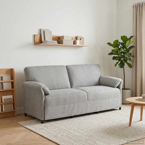Sofá de 3 plazas Gris Claro 198 x 83 x 95 cm Terciopelo