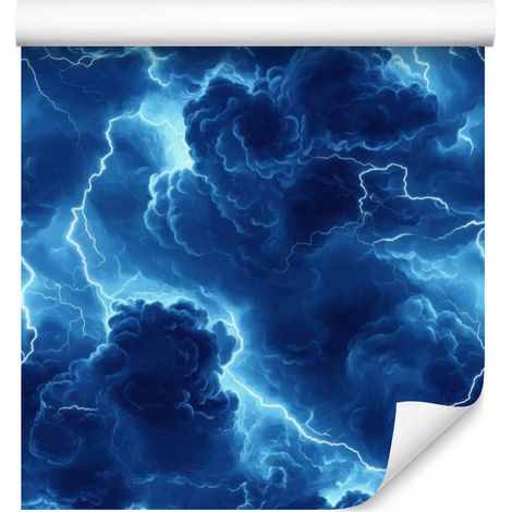 Carta da parati acquerello blu galassia, blu montagna 50x1000 cm (1/5)