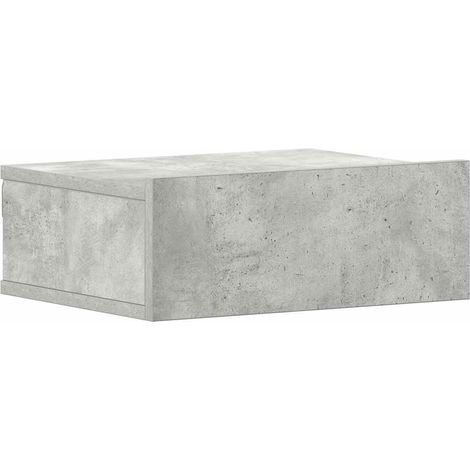 Maison Exclusive - Mesita de noche flotante contrachapada gris ho (1/5)