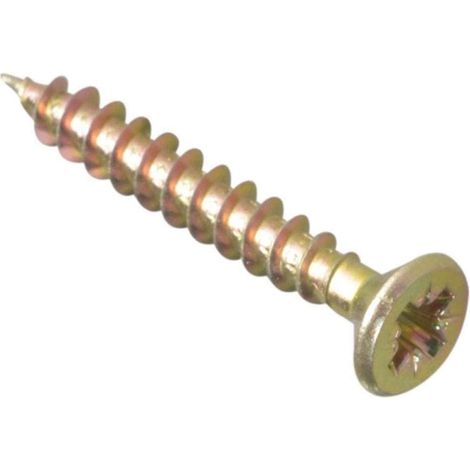 ForgeFix MPS430Y Multi-Purpose Pozi Compatible Screw CSK ST ZYP 4.0 x 30mm Box 200 FORMPS430Y