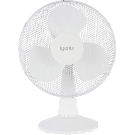 Igenix 16 Inch Desk Fan, 3 Speeds, White - DF1610