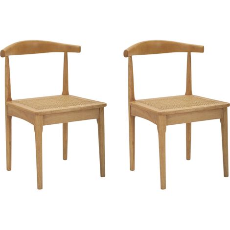 Lot de 2 Chaises en Bois "Japan" 70cm Naturel (1/5)