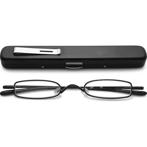Gafas de lectura - Metal delgado - Negro - 2.0+ (1/4)
