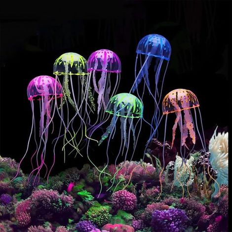 Tienda8 - Decoración de acuario - Medusas luminosas - Brillantes (1/5)
