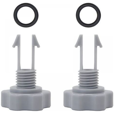 Lot de 2 soupapes de décharge d'air et joint torique de rechange pour pompe de filtration Intex 10460 10264 (1/5)