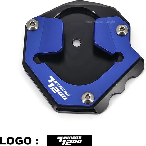 (LOGO BLEU B) Compatible avec Yamaha XT 1200 Z Super Ténéré 1200 XT1200Z XT1200ZE. Béquille latérale, extension et support de pied renforcés. (1/4)