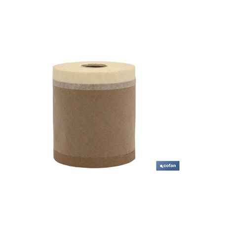 Ruban crêpe + rouleau de papier kraft (10 cm x 45 m)