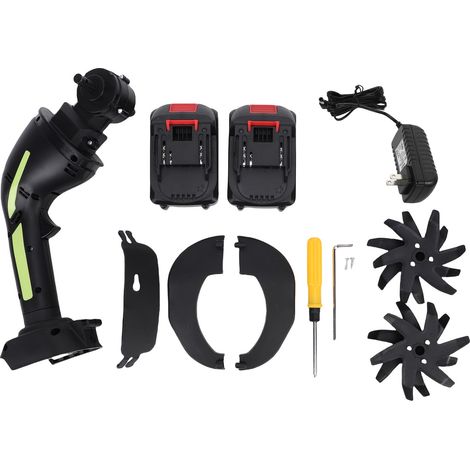 Motoculteur sans fil avec chargeur, motoculteur électrique à batterie pour le jardinage et le travail du sol, prise américaine. (1/5)