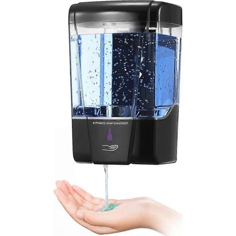 Distributeur de savon automatique sans contact, 600 ml/20 oz, distributeur de savon pour les mains à usage commercial, distributeur mural pour bureaux et domicile. (1/5)