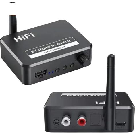 Adaptateur sans fil 2 en 1 Bluetooth 5.1, convertisseur audio DAC numérique vers analogique, 3,5 mm, AURX L/R, clé USB, stéréo optique, HiFi, neuf (2026), composants électroniques haute fiabilité et p (1/4)