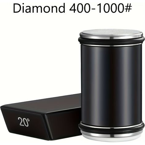 Affûteur manuel diamanté avec système d'affûtage magnétique - affûteur puissant pour outils de cuisine et d'extérieur, sans électricité 【Noir】-Diamant400+1000-【Noir】 (1/5)