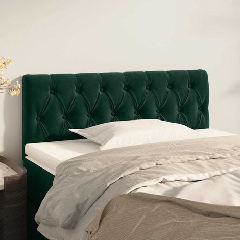 vidaXL Cabecero de terciopelo verde oscuro 100x7x78/88 cm (1/5)