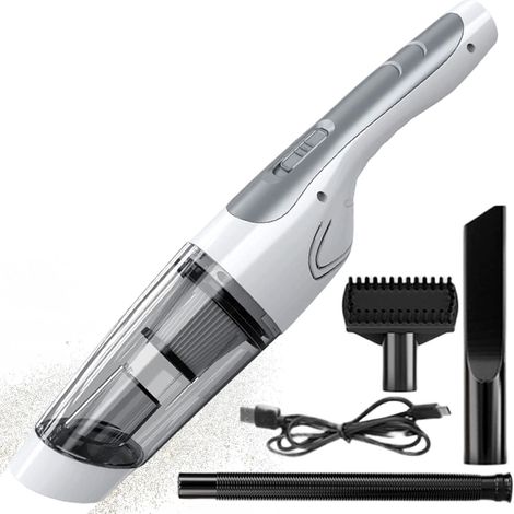 Mini Aspirateur Portable Sans Fil, Aspirateur Automobile 36600 Tr/min Équipé Filtre HEPA, Appareil De Nettoyage Puissant Rechargeable Pour Véhicule, Salon, Cuisine Contre Poils D’animaux (1/5)