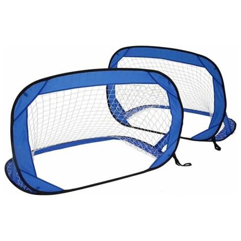 Ensemble de 2 buts de football pour enfants et adultes - 2 mini-buts de soccer pop-up pour le jardin et la plage - Pliables, portables et installés comme une tente de lancer. Dimension: 120 x 80 cm, E (1/5)