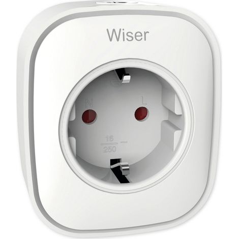 Schneider Electric Wiser intelligente Steckdose Weiß Zigbee (1/5)