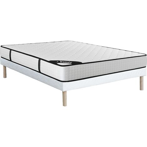 Set 160 x 200 cm rete letto imbottita + materasso molle insacchettate 7 zone e memory foam sp.22cm - LUREAN di YSMÉE (1/5)