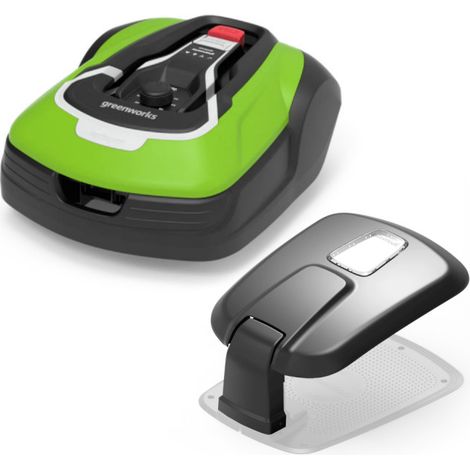 Pack robot tondeuse Optimow 15 GREENWORKS - pour 1500m2 - avec garage (1/5)