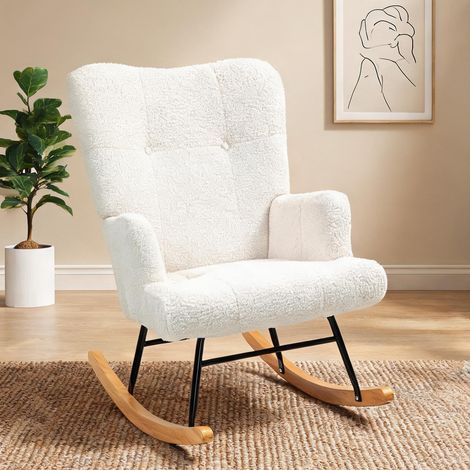 Fauteuil crema en borreguito 65 x 88 x 87 cm (1/5)