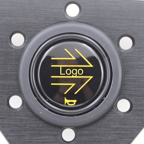 Cache-bouton de klaxon universel en plastique ABS et aluminium pour volant de voiture de sport de course, avec logo-AquaForge