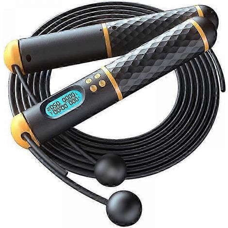 Corde à sauter avec compteur, corde à sauter de vitesse pour adultes avec compteur de calories pour la perte de poids, Fit (1/5)