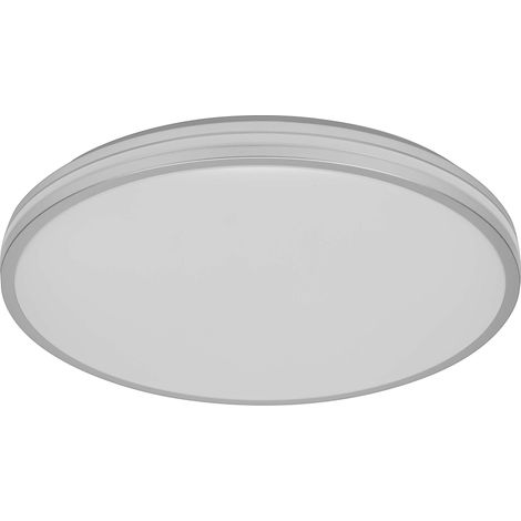 OSRAM ORBIS Caleb Plafonnier LED 490mm, 36W, 3000K blanc chaud, Argent, Métal avec anneau en plastique, IP20