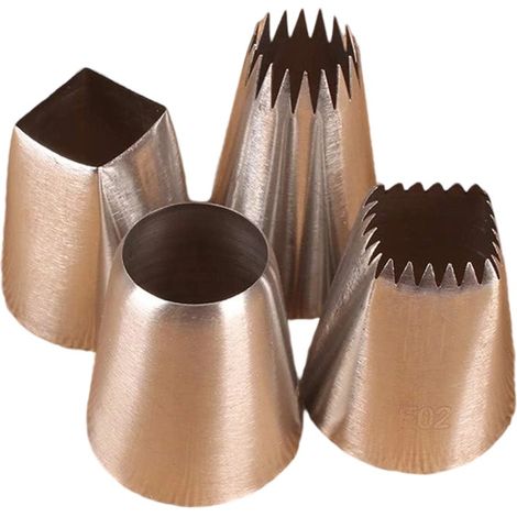 Douille À Glacer - Embouts En Acier Inoxydable Pour Décoration De Gâteaux Et Pâtisseries - 4 Pièces (1/5)