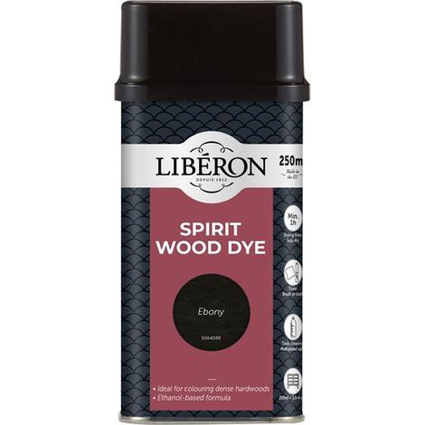 Liberon 126780 Spirit Wood Dye Ebony 250ml LIBWDSE250N
