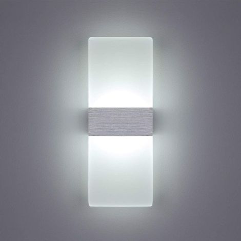 6W Applique Murale LED Intérieure 6000K Blanc Froid Lampe Murale en Acrylique Design Moderne Taille: 29x11CM Utilisé pour décorer l'étude d'escalier de couloir de chambre à coucher de salon e (1/5)