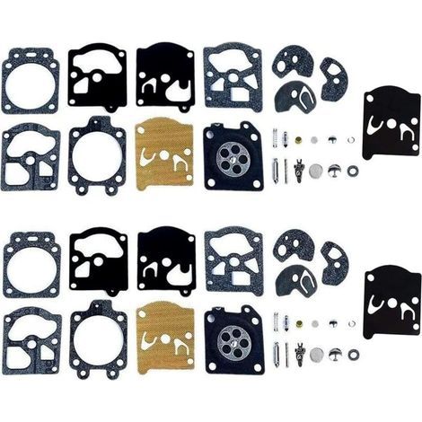 Kit de Réparation de Carburateur Joint Membrane Compatible avec Walbro K10-WAT WA & WT Series STI-HL Husq-Varna Poulan McCulloch Echo (2 Jeux)