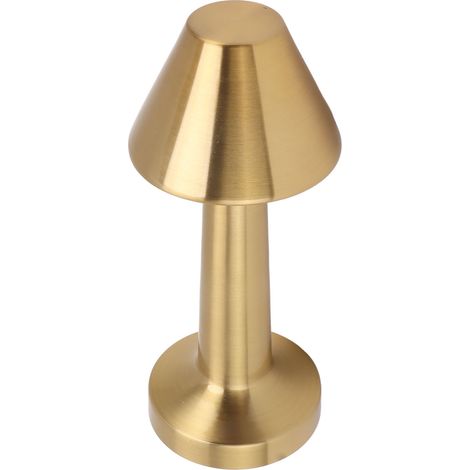 Lampe de table LED 3W 3 couleurs gradation sans fil rechargeable USB lampe de chevet dorée (1/5)