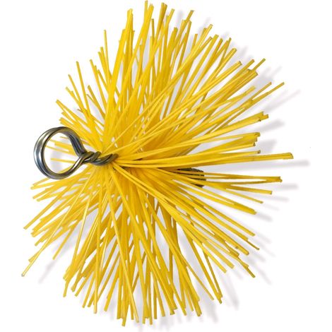 Kibros – Hérisson synthétique pour ramonage – Embout acier fileté M12 x 1,75mm – Ø 180 mm – Résistant aux températures élevées