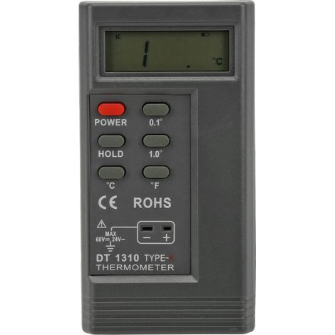 Thermomètre numérique TES-1310 à thermocouple type K, portable avec affichage digital pour mesure de température (1/5)