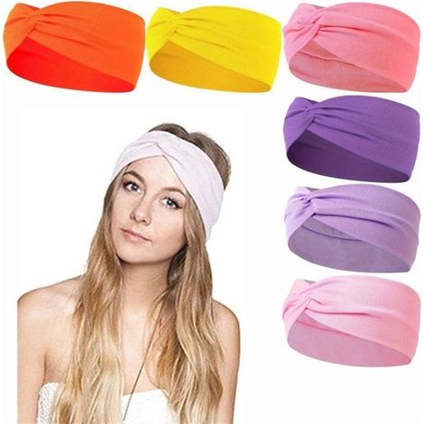 Einfaches, schlichtes, modisches elastisches Haarband für Damen, schweißabweisend, 6-teiliges Haaraccessoire-Set für Mädchen. (1/5)