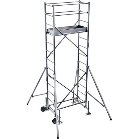 Echafaudage paysagiste - 1 plateau - Hauteur de travail max 5.07m - Longueur plateau 1,30m - DA313-THKP (1/4)