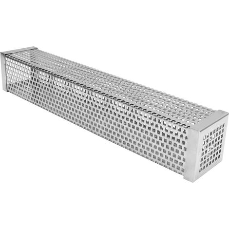 Tube à fumée carré en acier inoxydable pour barbecue grill, accessoire fumoir charbon 30cm (1/5)