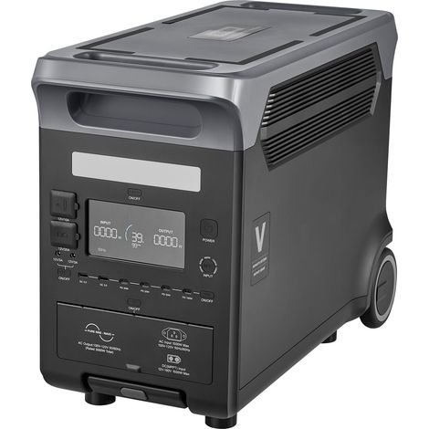 Station électrique portable 3000W, générateur solaire 3072Wh batterie LiFePO4, 13 ports, secours maison, camping, van (panneau solaire non inclus) (1/5)