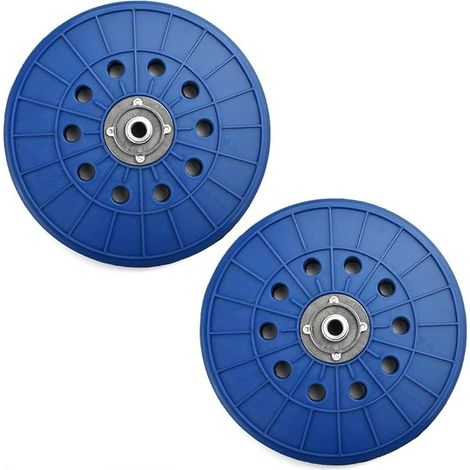 2pcs Plateau de Ponçage 225mm Plateau M14 pour Ponceuse Girafe de Plafond Ponceuse à col Long Bleu