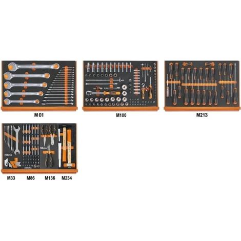 Beta 5988U/7M Assortimento utensili universali in termoformati morbidi 215 Pz.