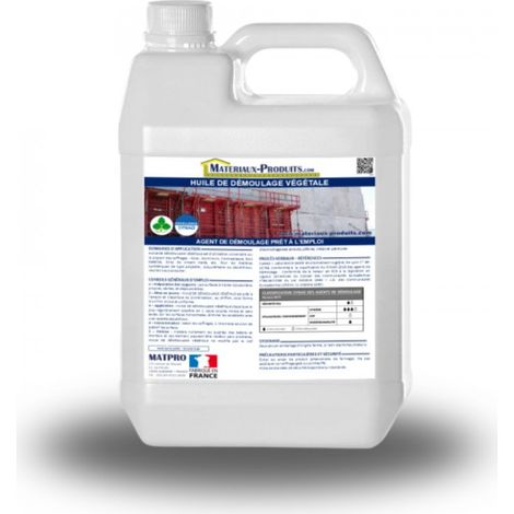 Huile de démoulage végétale - 5 L Jaune - MATPRO