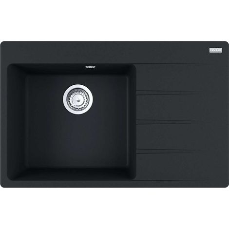 Franke Centro - Lavello in fragranite CNG 611-78 TL/2, 78x50 cm, nero opaco 114.0637.513