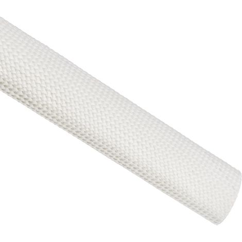 Gaine tressée blanche de 1 m, diamètre intérieur 18 mm, fermeture automatique, épaisseur 0,43 pour (1/4)