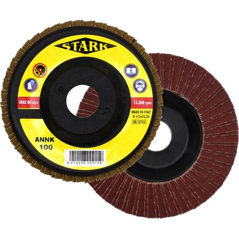 STARK DISCO ABRASIVO LAMELLARE D 115 MM GR 100- IMA- 10,0 pz