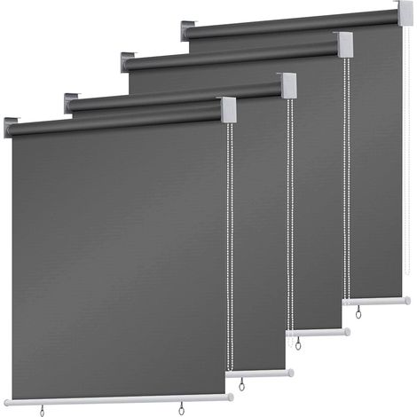 Swanew – Store vertical résistant aux UV – Protection contre le vent – Toile imperméable 100 x 140 cm – Pieds en acier robustes