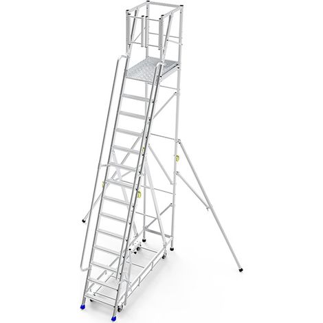 Escabeau 14 marches - Hauteur max. de travail 5.50m - ER14-KRE (1/4)