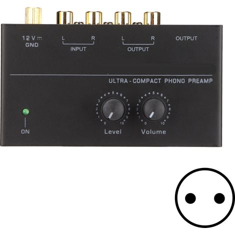 Préampli Phono PP500 Stéréo Mini - Contrôle par Bouton, Entrée/Sortie RCA, Faible Bruit, Alimentation 100‑240V, Prise UE (1/5)